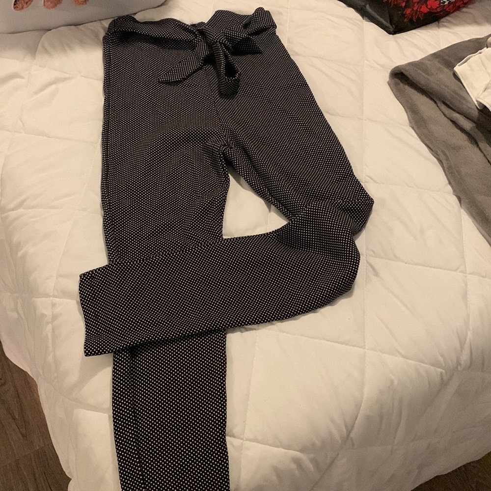 Cute dress poke a dot slacks straight leg